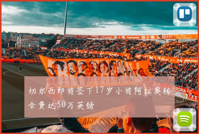 切尔西即将签下17岁小将阿拉奥转会费达50万英镑